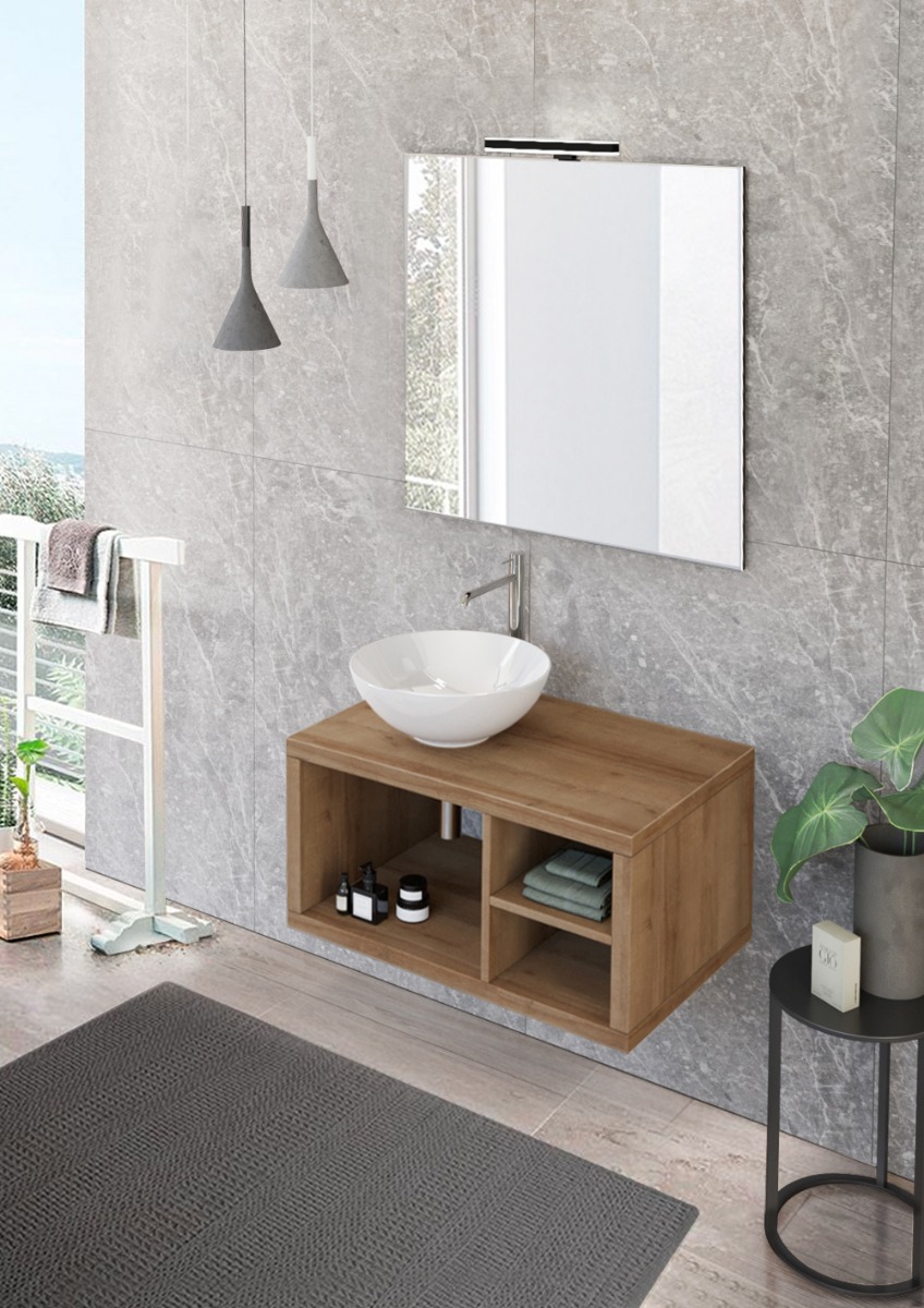 Mobile bagno sospeso L.80 con ripiano, Niagara 29