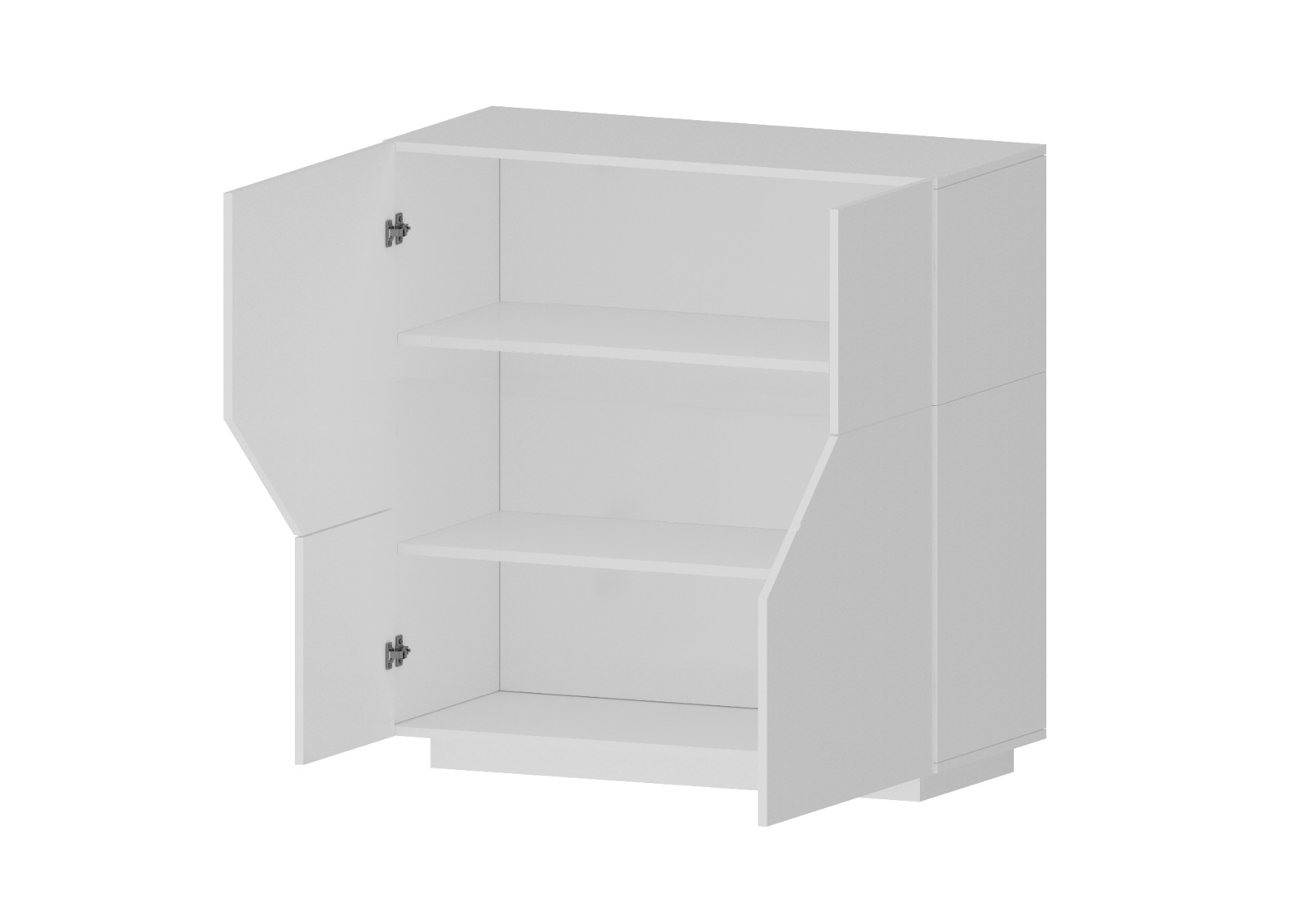 Credenza alta Bianco lucido L.100 cm, Made in Italy