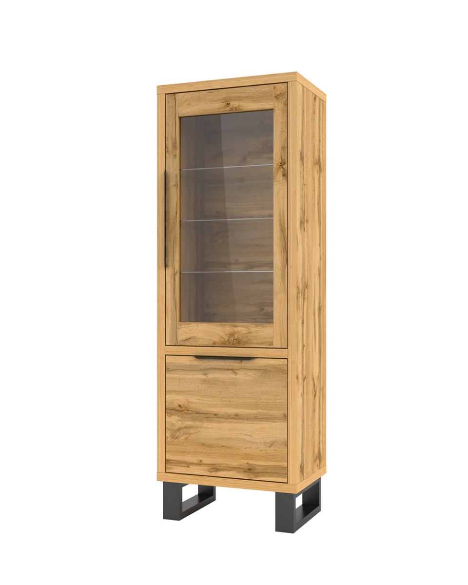 Vetrina moderna 2 ante e 5 ripiani interni