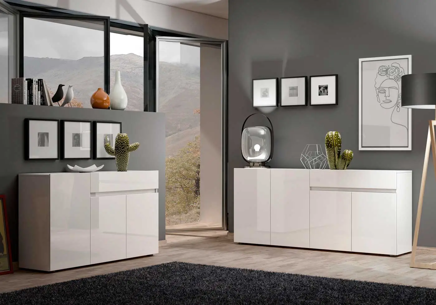 nuova madia 4 ante e 1 cassetto in offerta