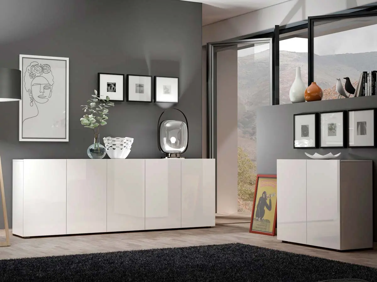 sala moderna composta da 2 credenze, Made in Italy