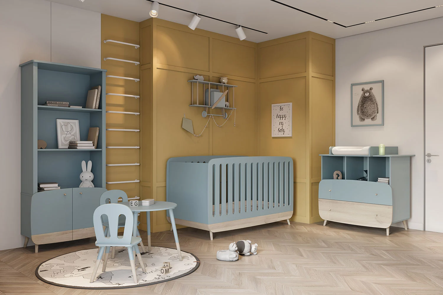 cameretta con culla trasformabile