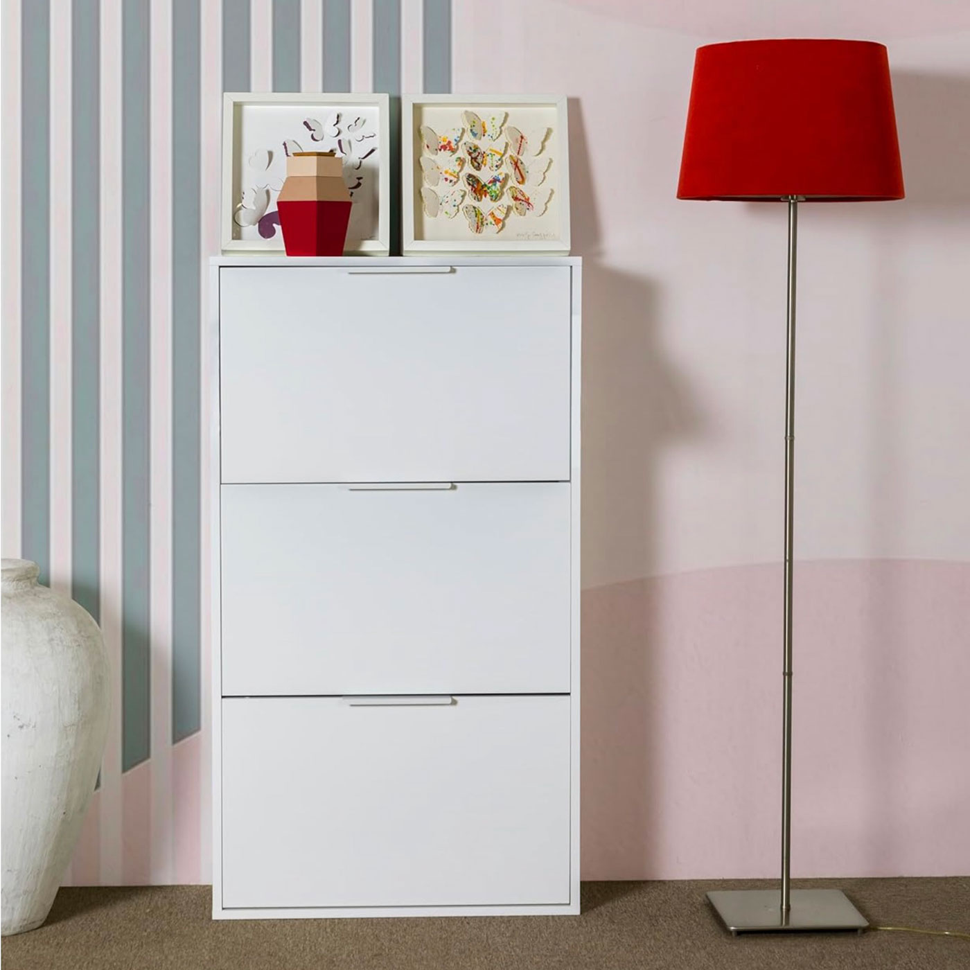 Scarpiere in offerta salvaspazio, colore bianco 