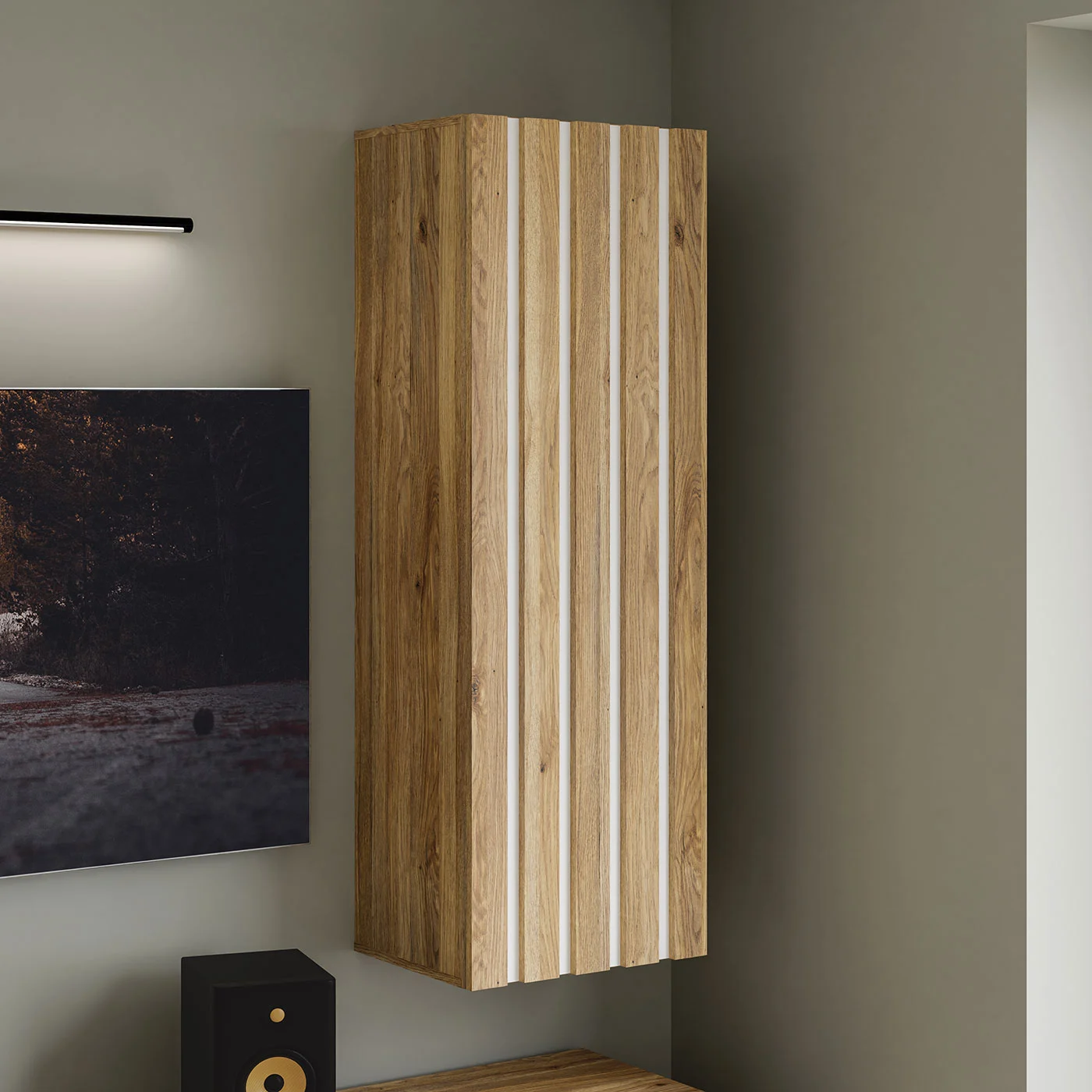 pensile 1 anta con ripiani