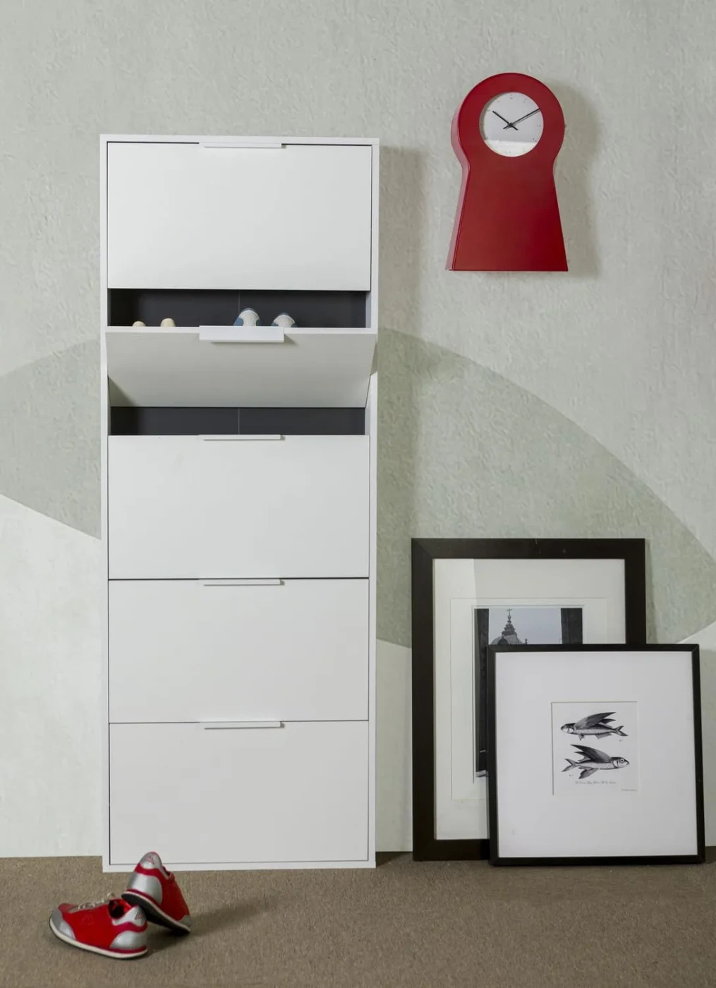 scarpiera bianca moderna