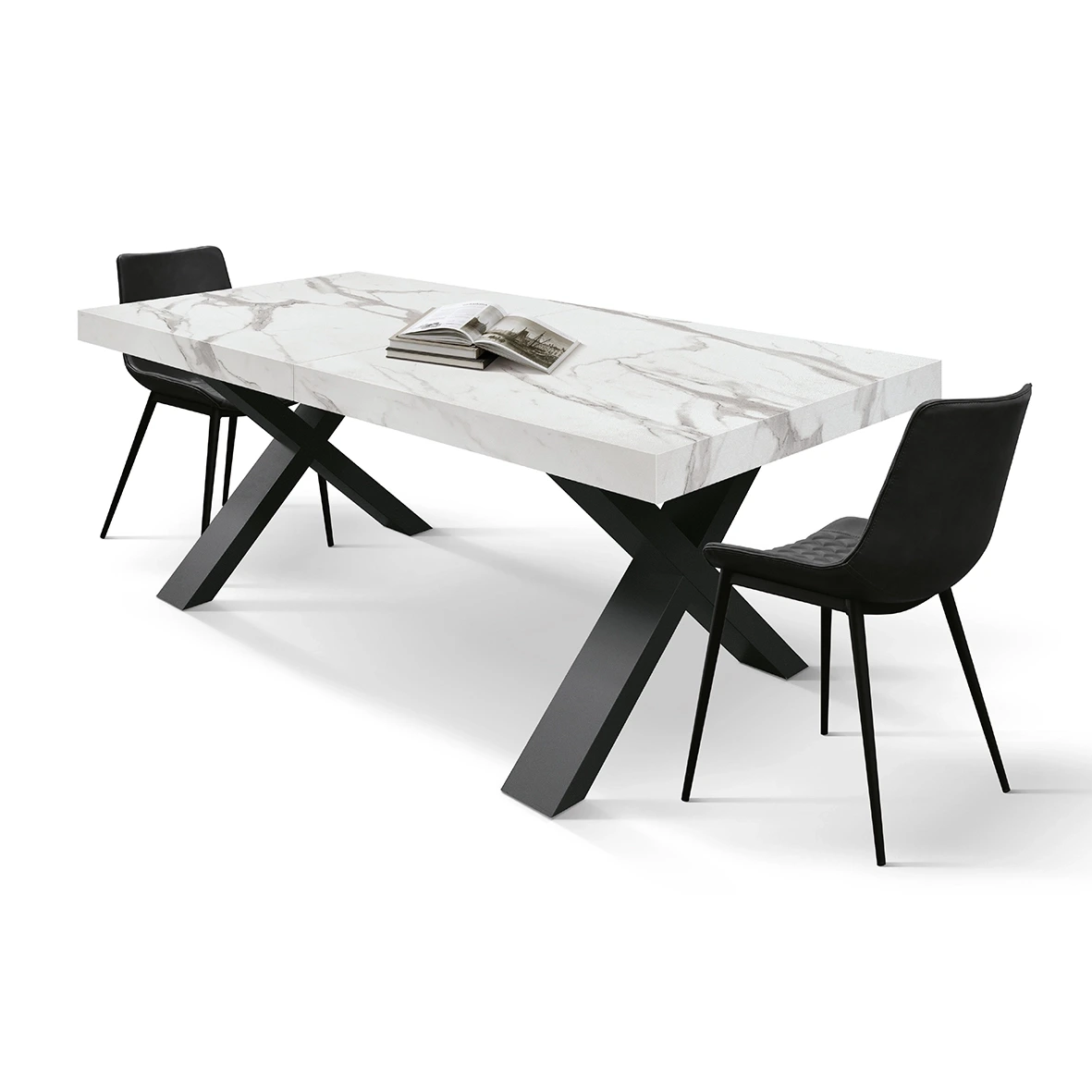 Tavolo con 2 allunghe da 40 cm