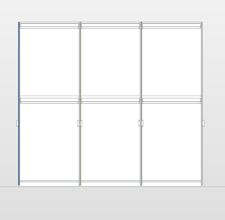 Armadio 6 ante battenti, L.276 H.246 P.61, Laccato Zenzero Shop