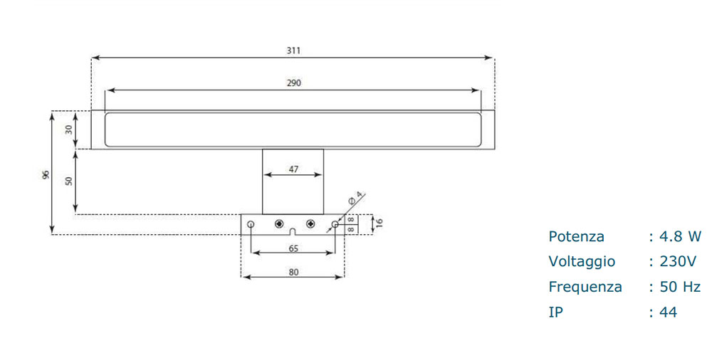 Mobile da bagno sospeso con lavabo in ceramica, colore Avana Effetto Pietra