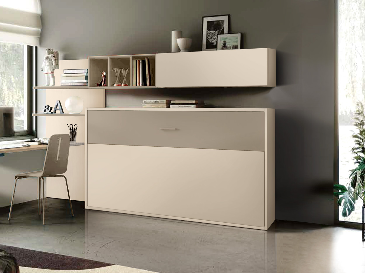 Letto una piazza e mezza trasformabile a scomparsa, Orzo e Visone 