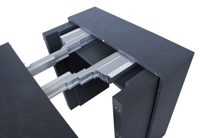 Consolle allungabile, Antracite spatolato, made in Italy