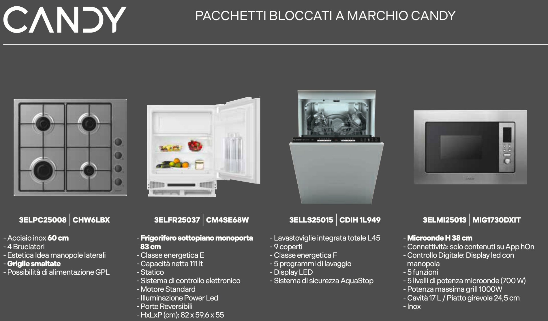 Cucina lineare bloccata, Grigio cenere e Noce biondo, L.214, Made in Italy