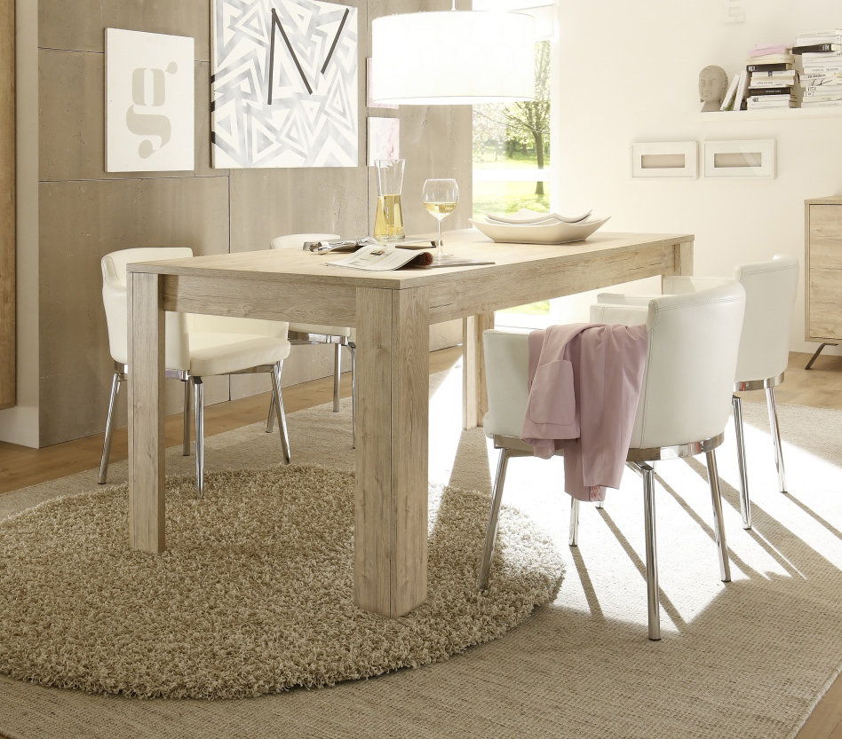 Tavolo moderno, di design, "Wood" Sherwood Oak 137x90 cm