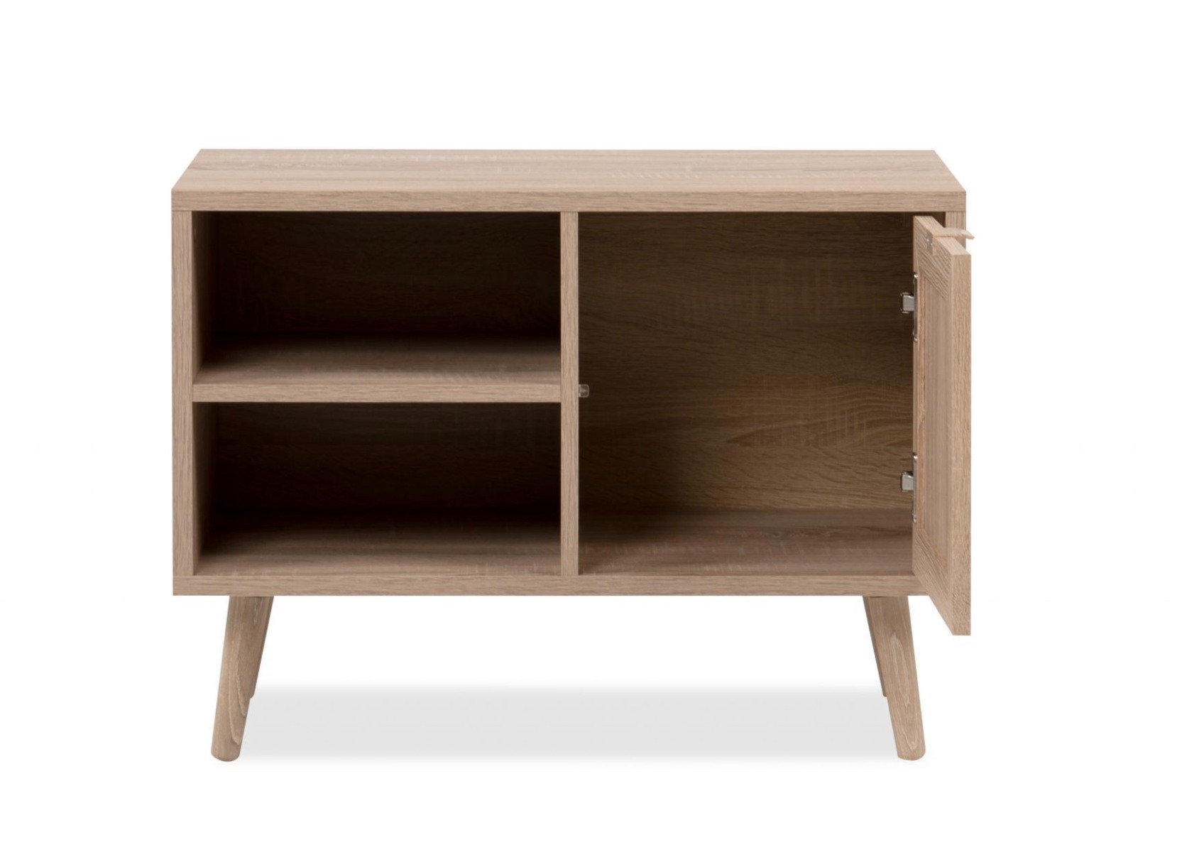 Panca finitura Quercia con anta effetto Rafia