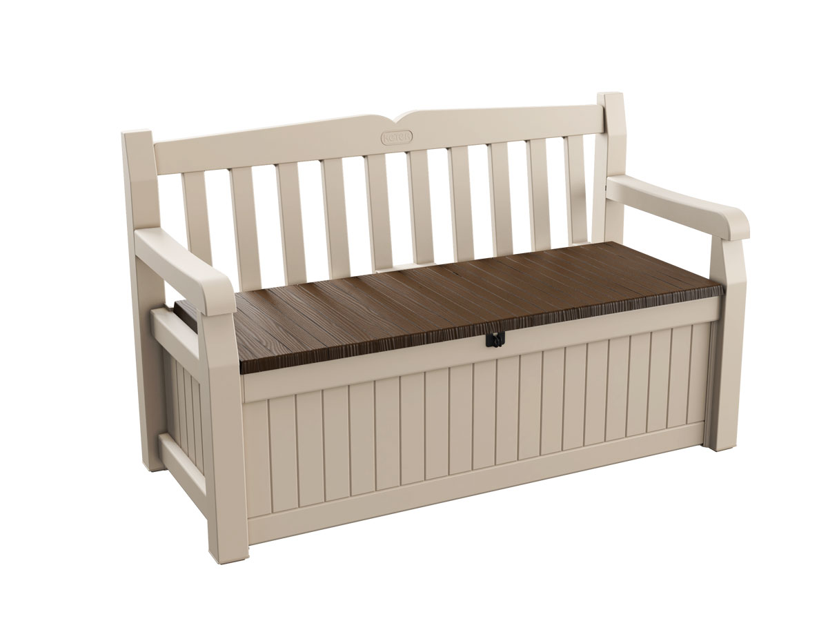 Panchina Tasso da esterni con contenitore, Beige