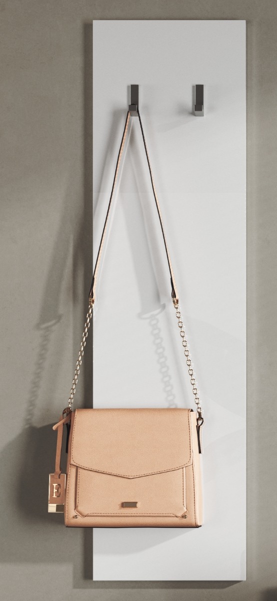 Innovativo Pannello appendiabiti da ingresso finitura Bianco lucido 