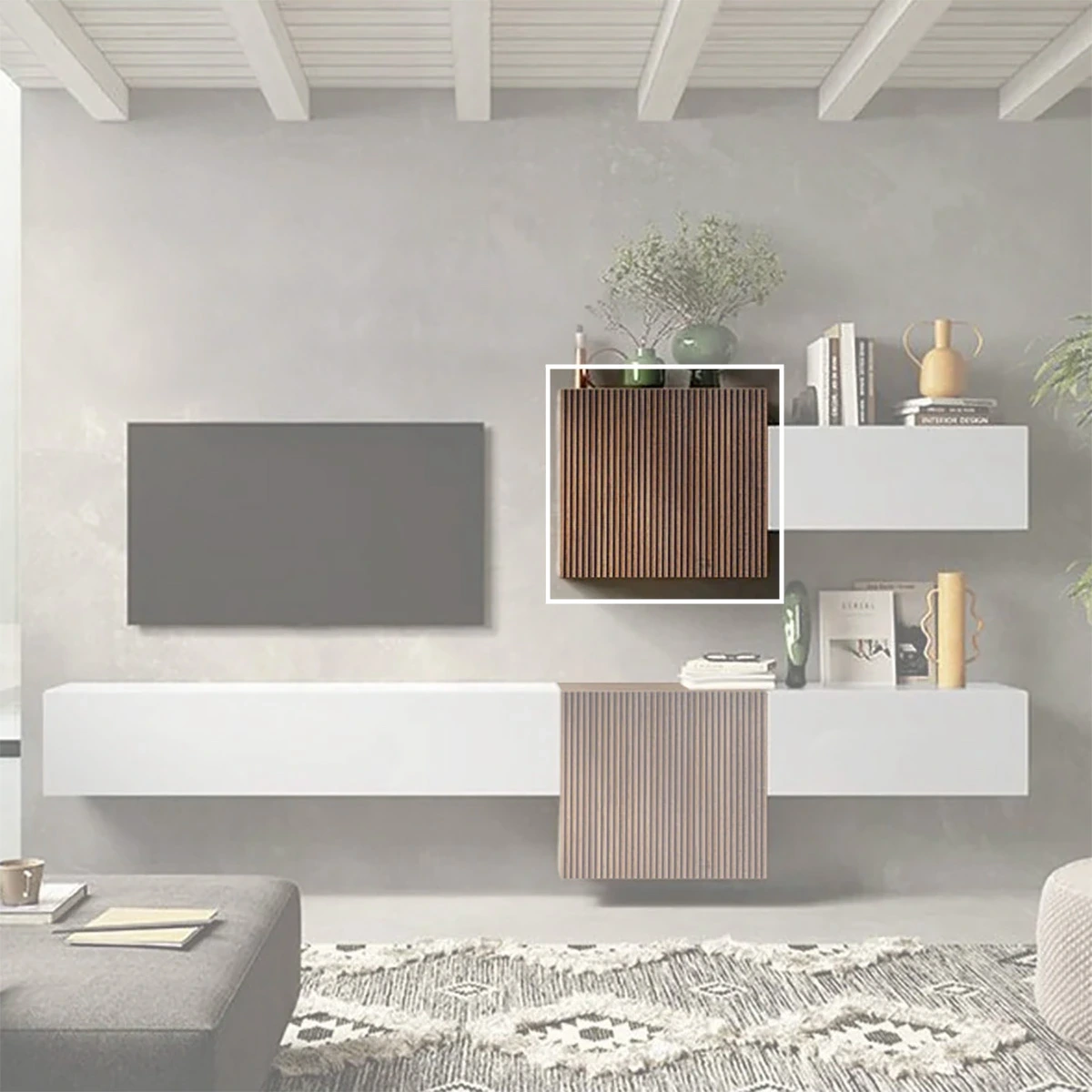 cubo cannettato sospeso