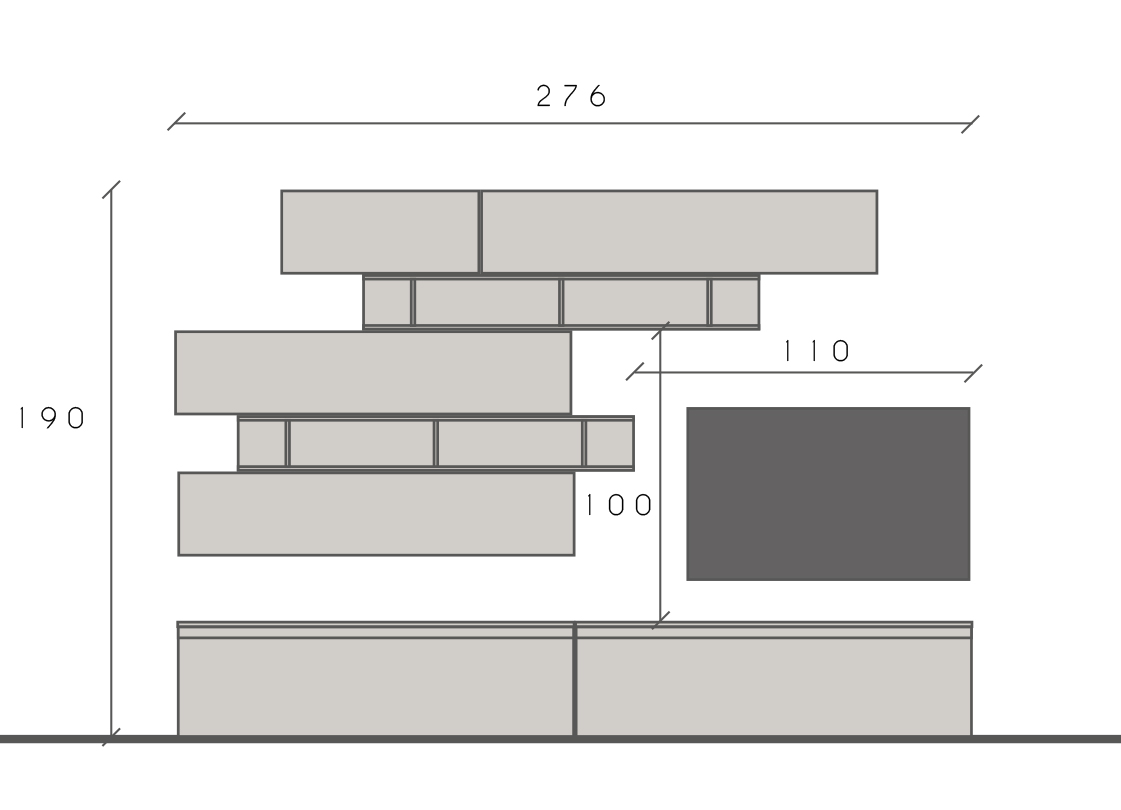 Parete attrezzata moderna di design