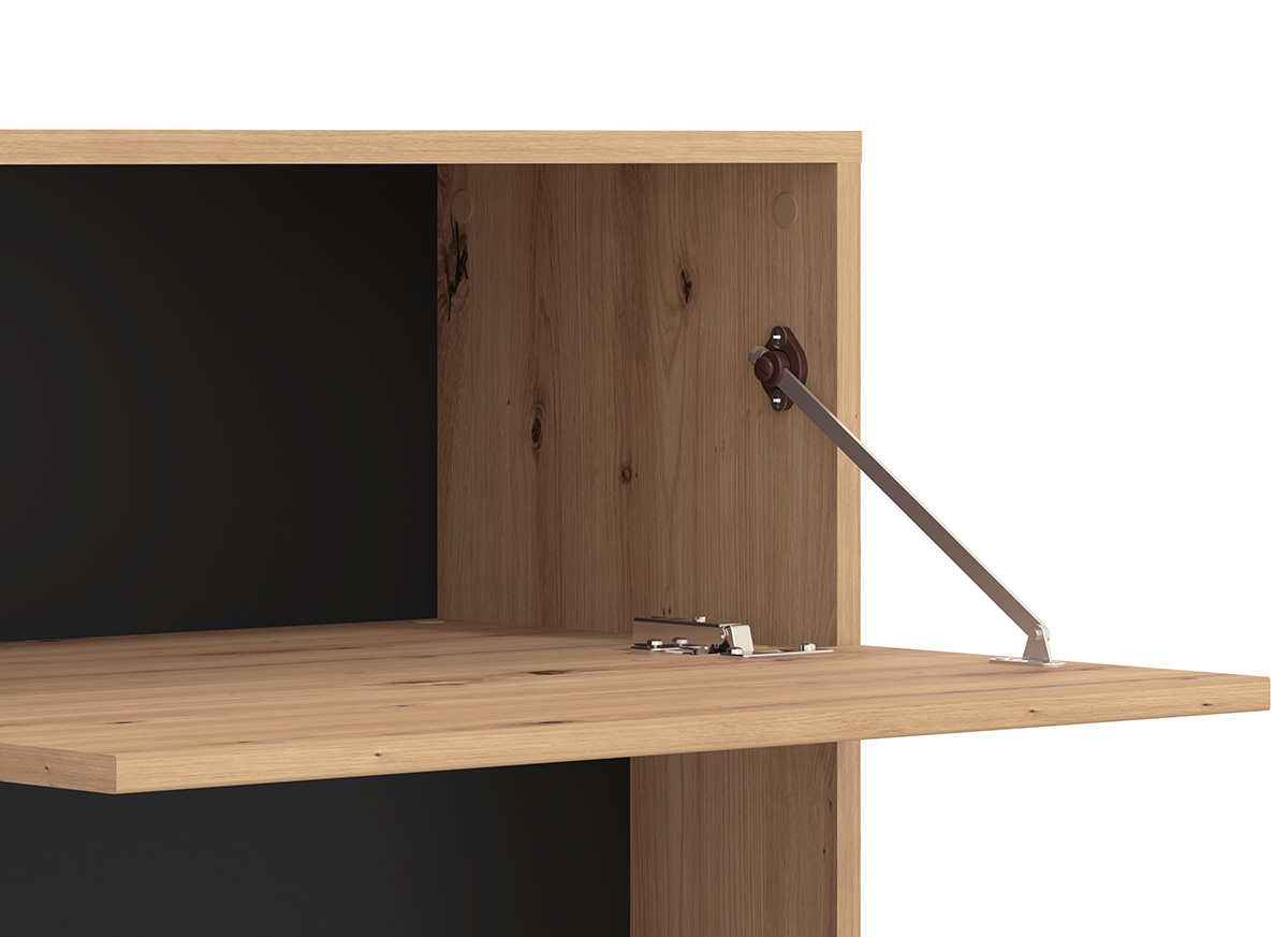 Parete attrezzata finitura Rovere e Nero
