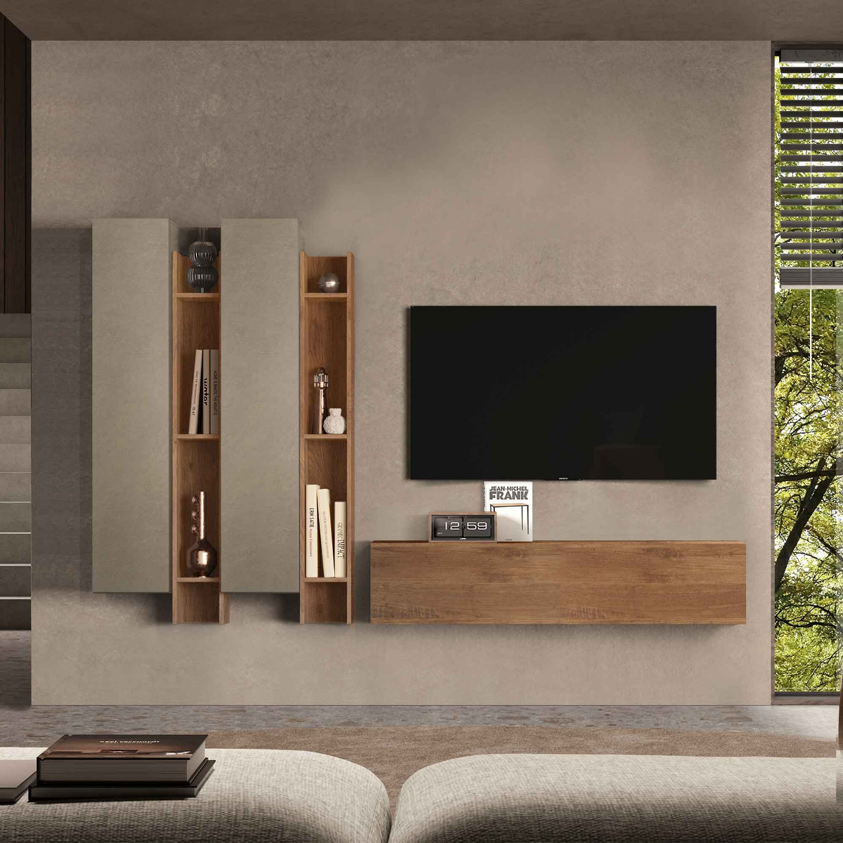 parete sospesa in legno