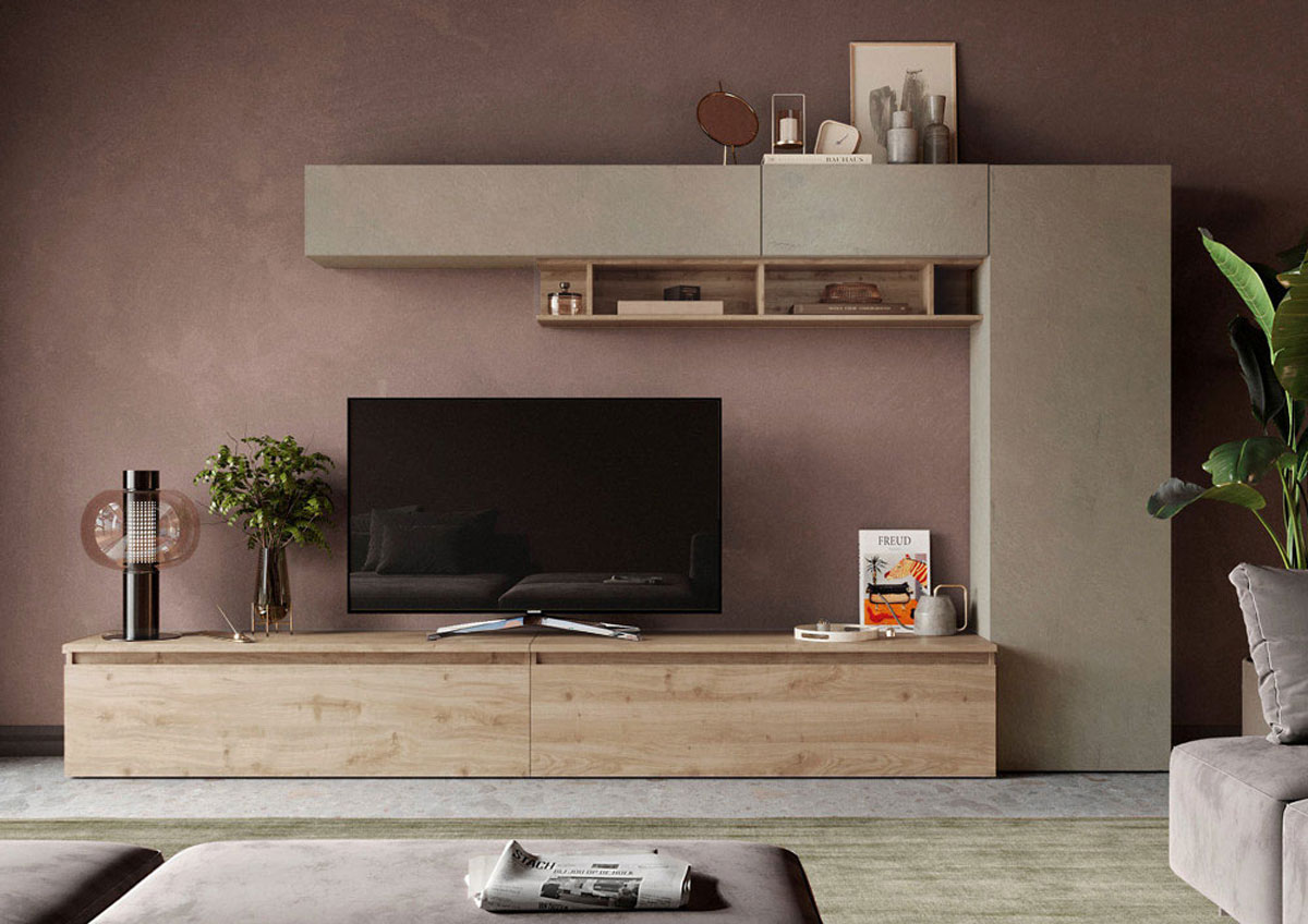 Parete attrezzata Argilla e Cadiz