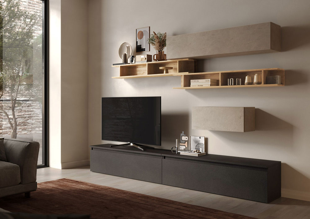 Parete attrezzata Argilla, Cadiz e Lava