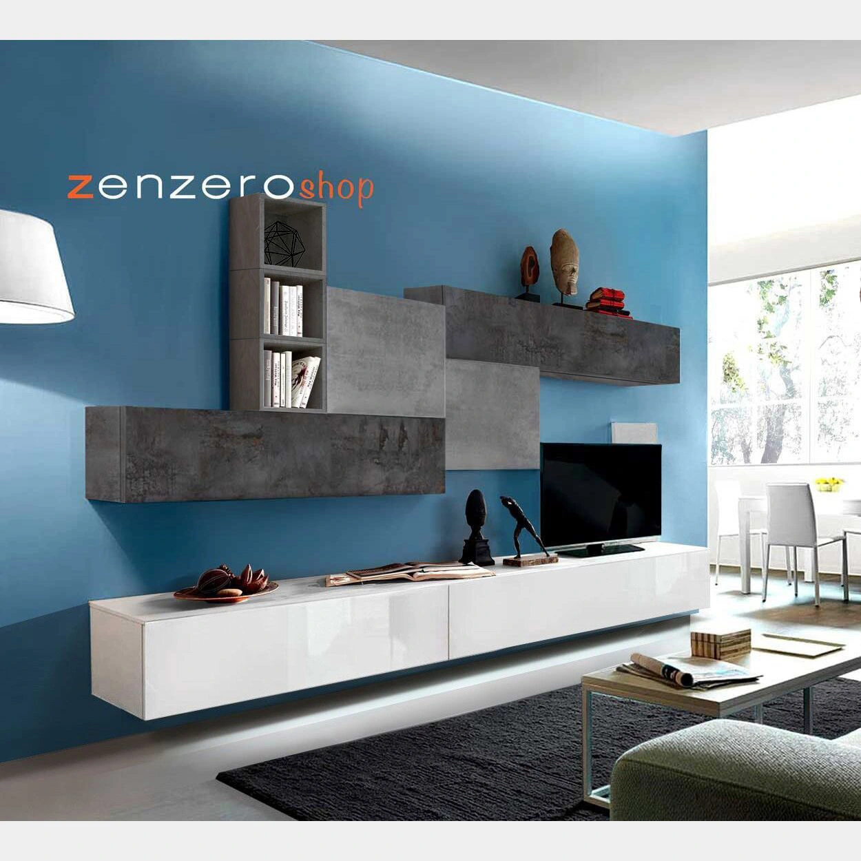 porta tv sospeso soggiorno