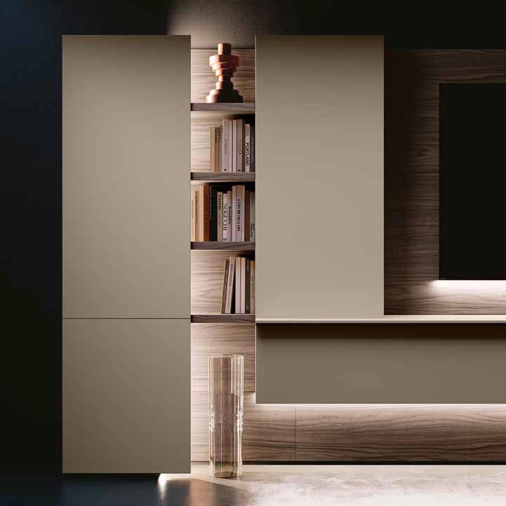 parete visone e noce moro