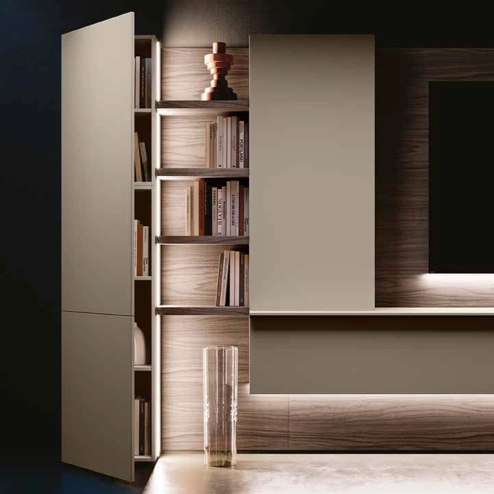 parete visone e noce moro