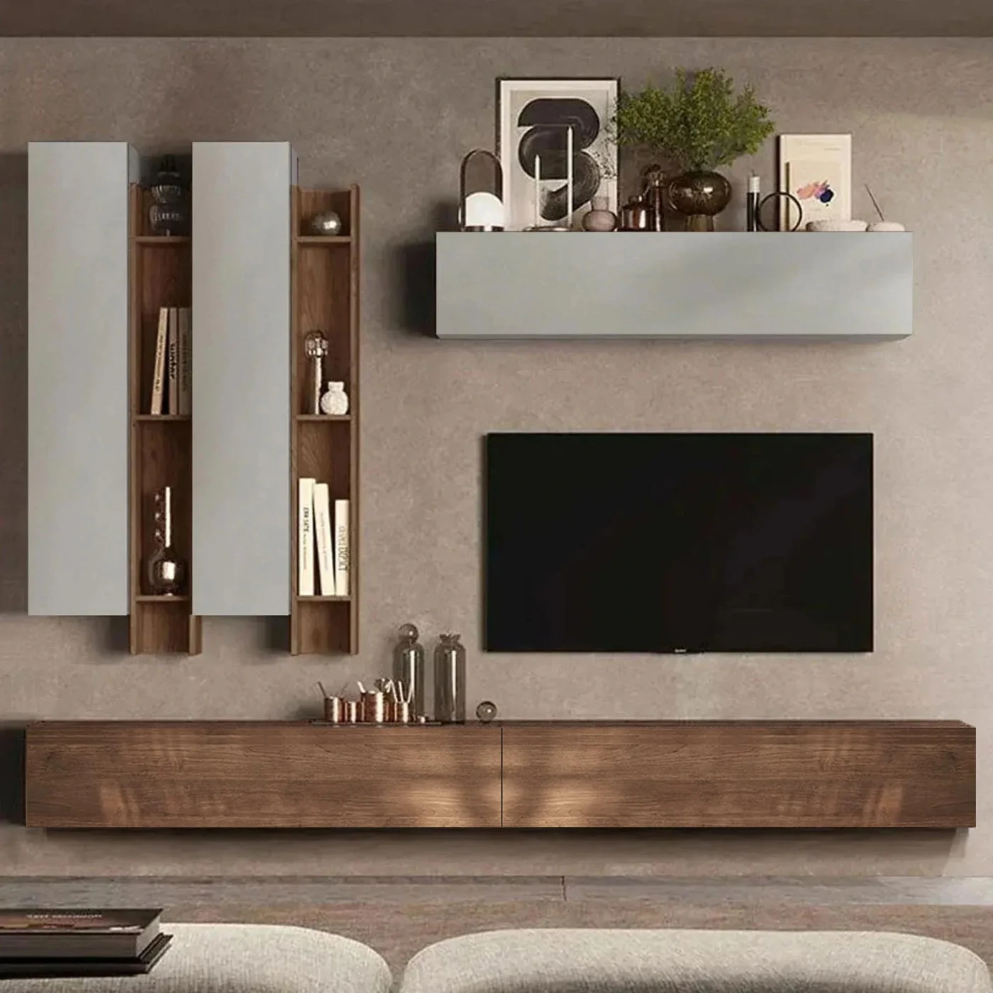 parete sospesa con pensili