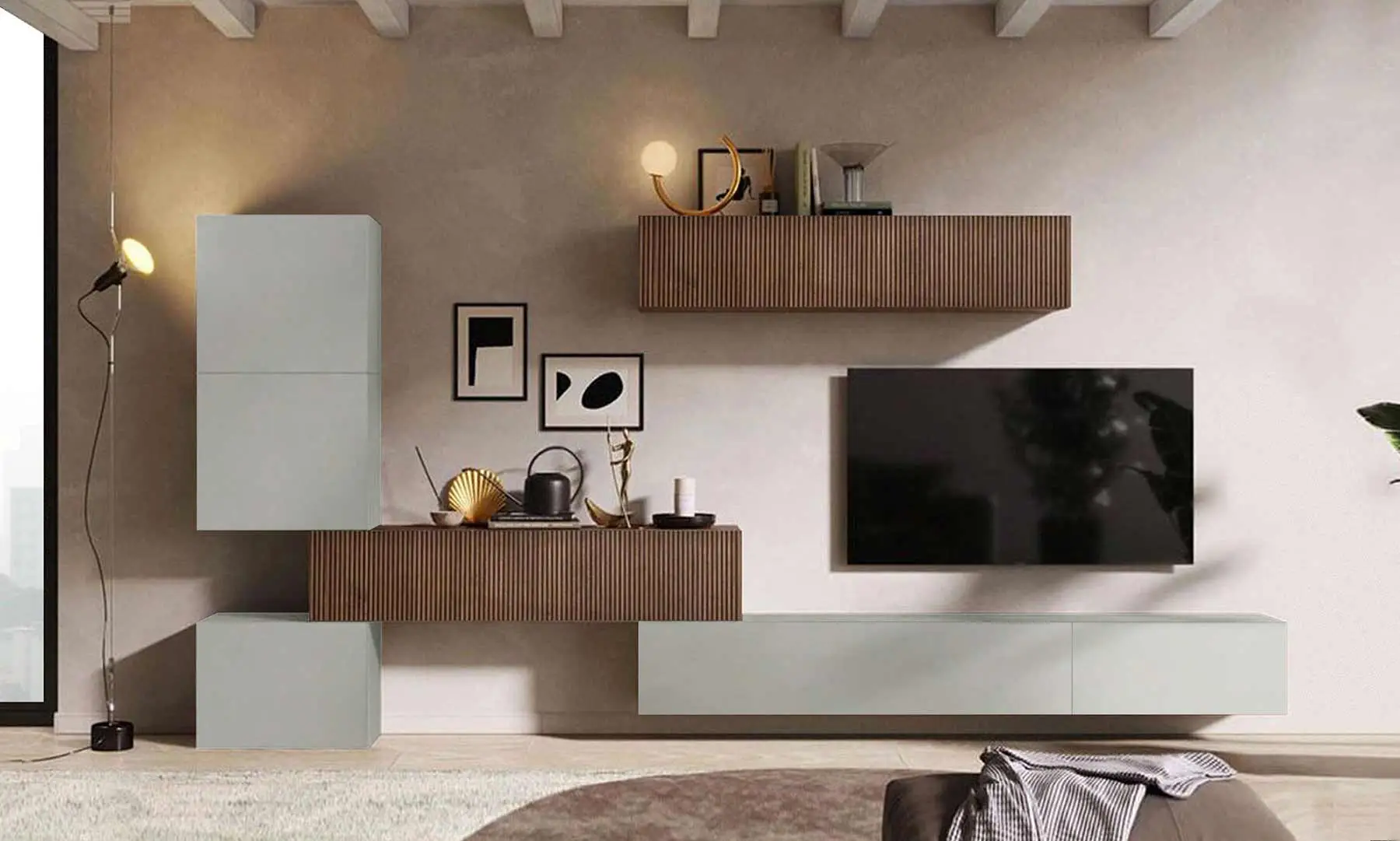 parete cannettato e gesso