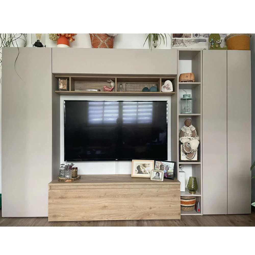 parete attrezzata con colonne