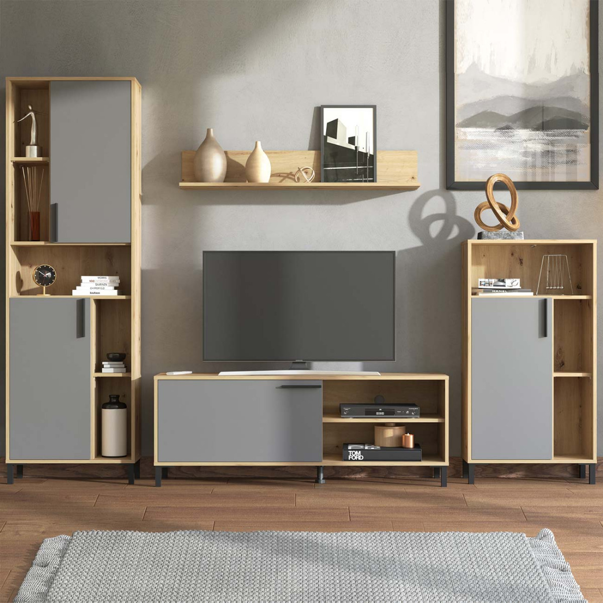 parete economica grigia