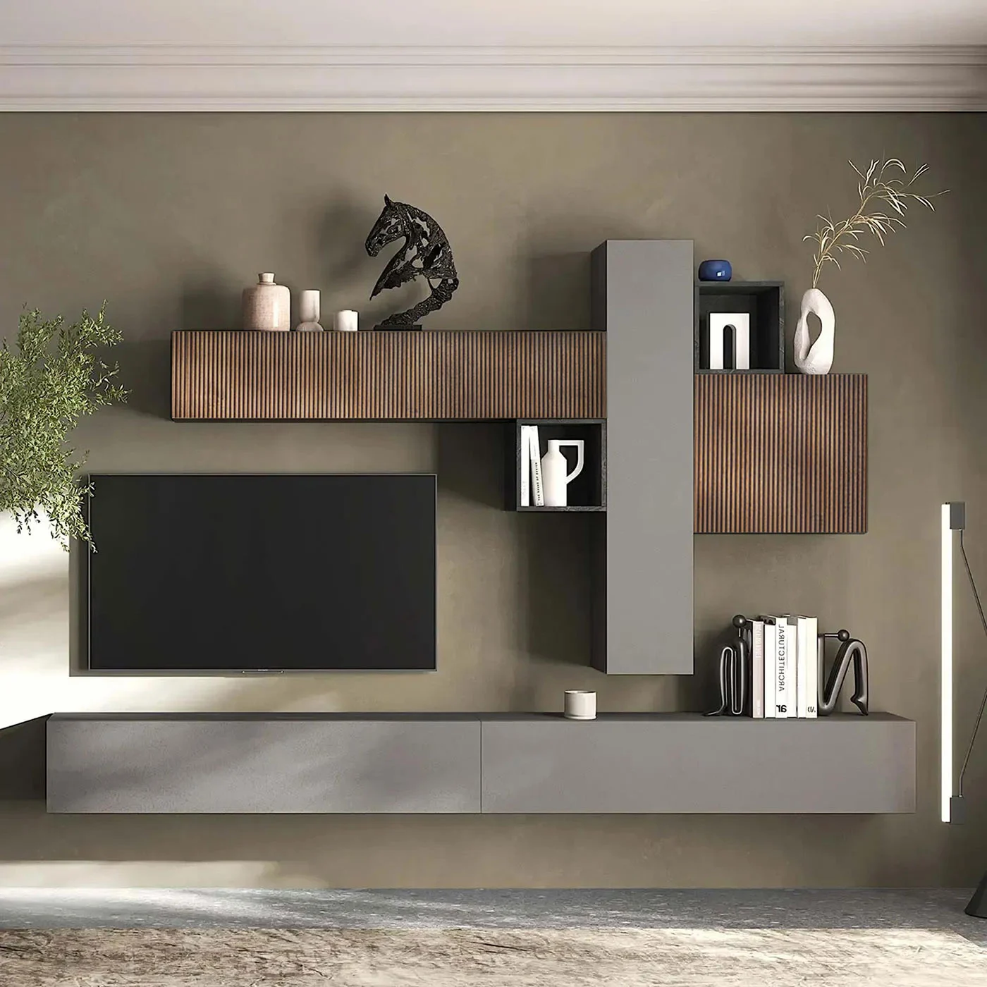 parete mercure e grigia