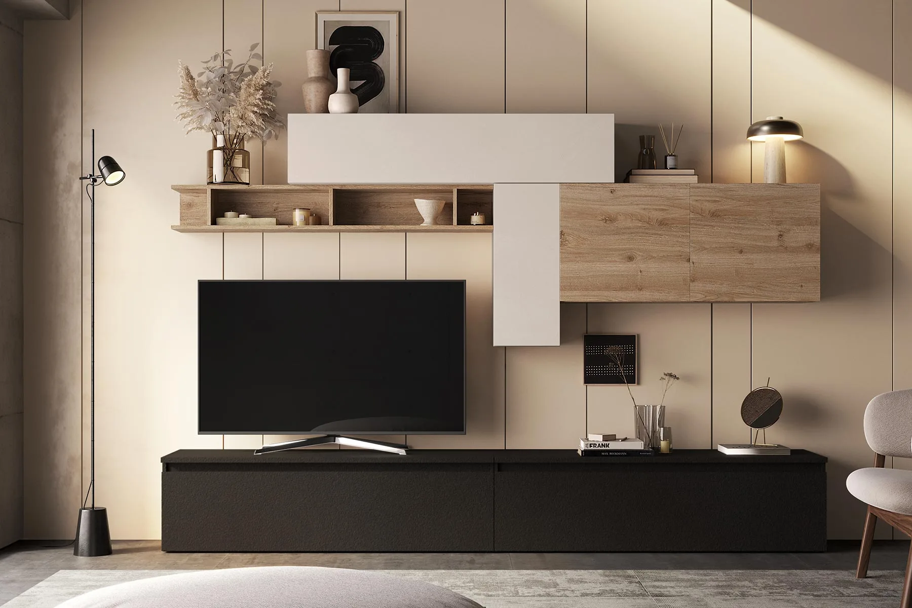 parete sospesa componibile