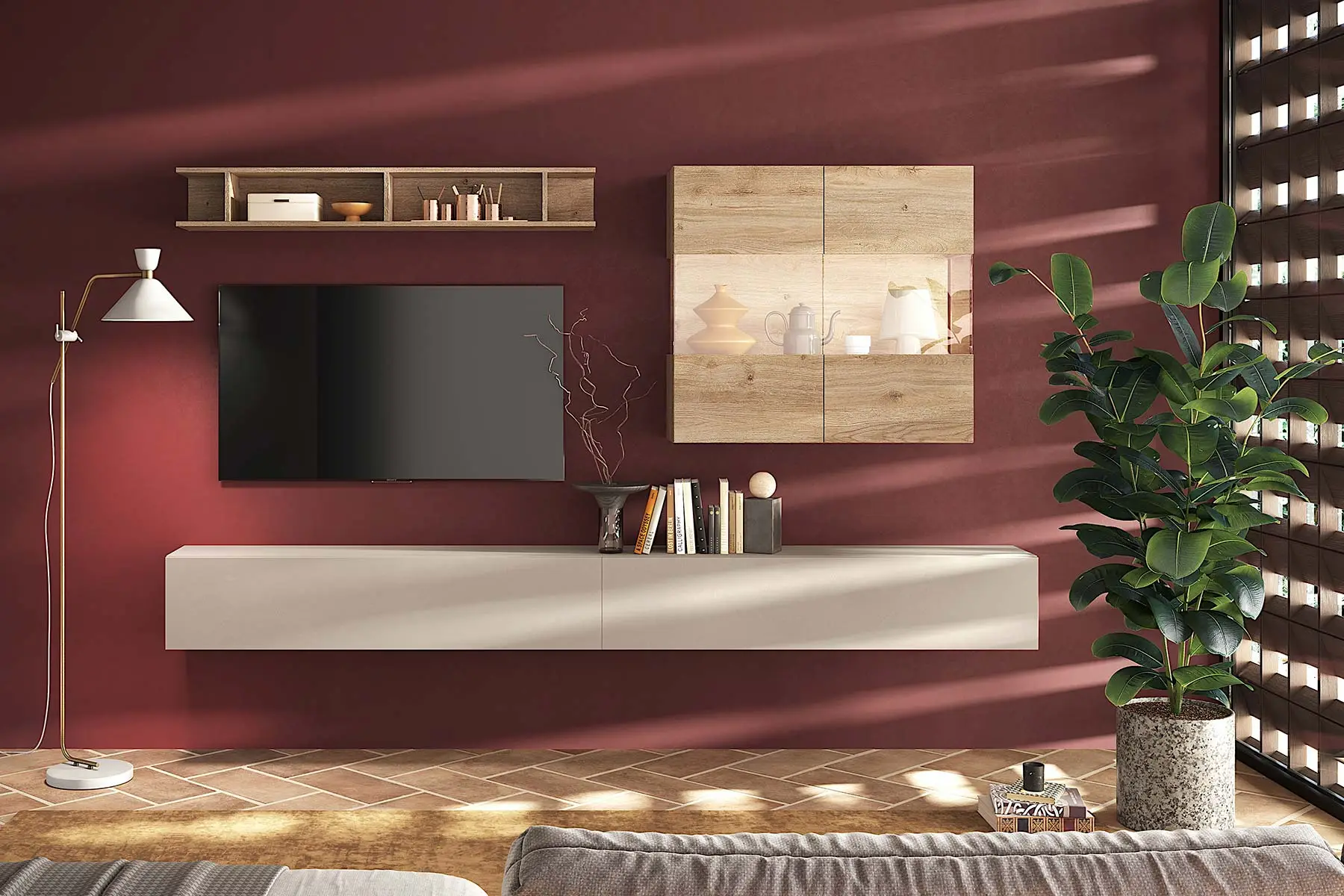 parete cadiz con vetrina