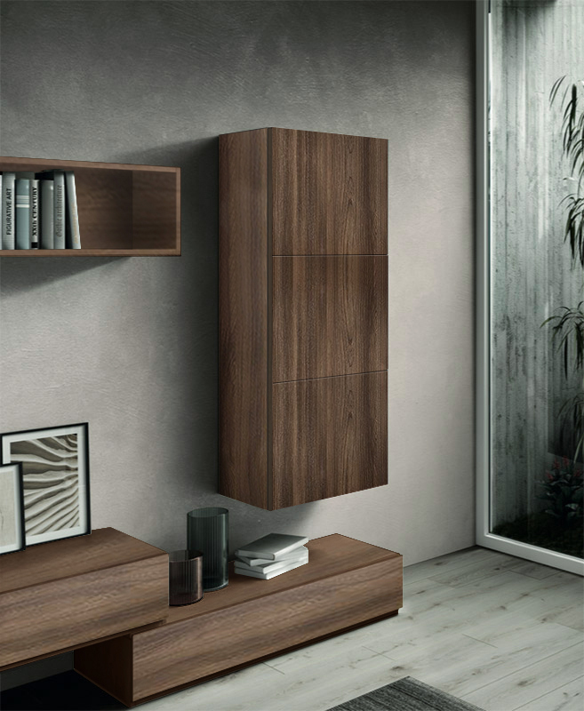 Parete attrezzata Kelt 9B in finitura Quercia brown 