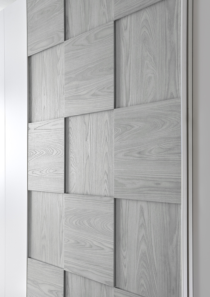 Armadio scorrevole offerta, armadio Miss 2 ante scorrevoli bianco opaco e grigio