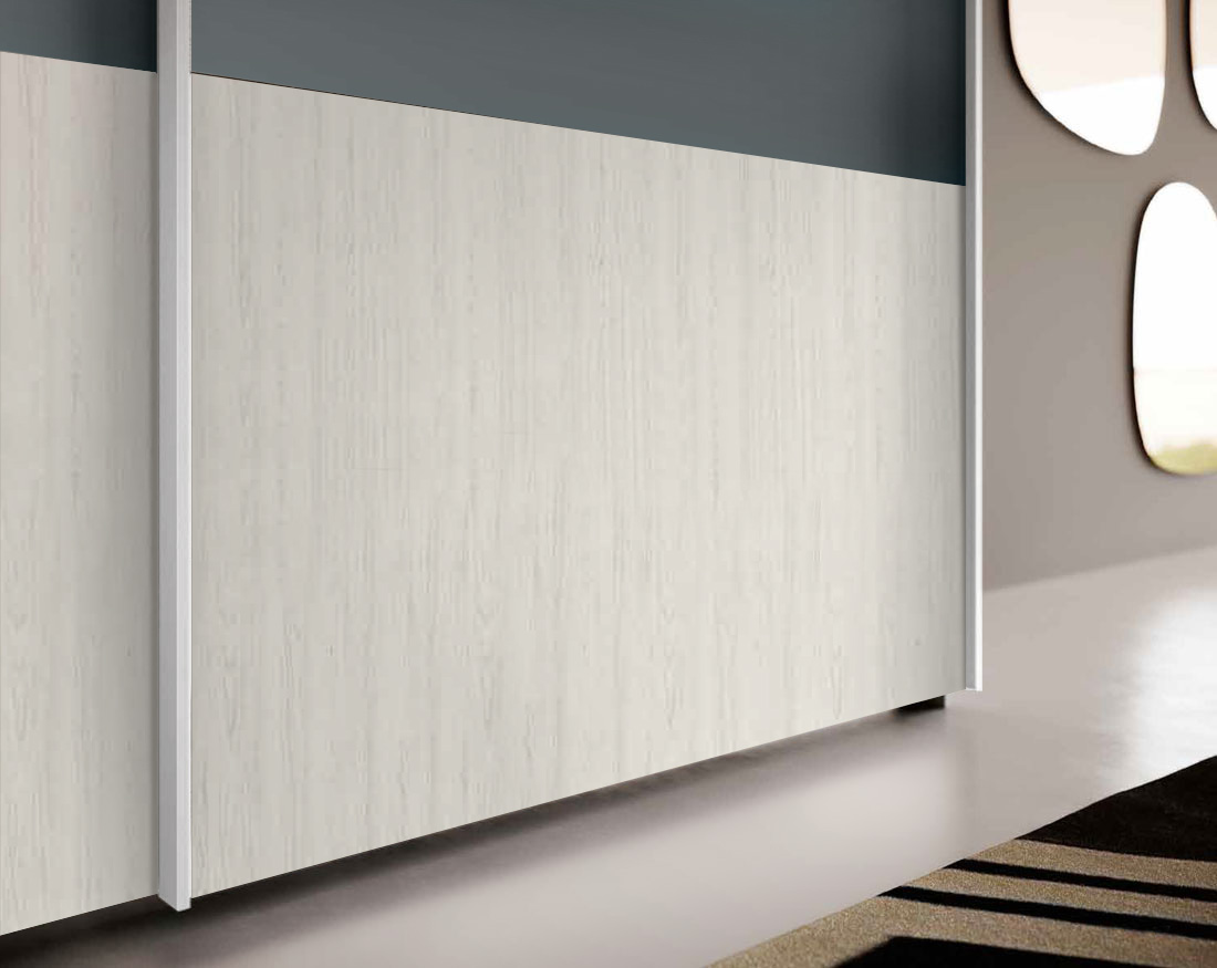 Armadio 2 ante scorrevoli, Petrolio e Bianco Altea