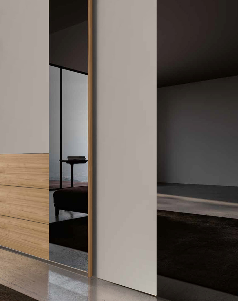 Armadio scorrevole moderno 2 ante con specchio