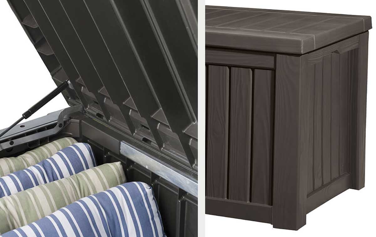 Baule porta oggetti da esterno, Tiglio marrone