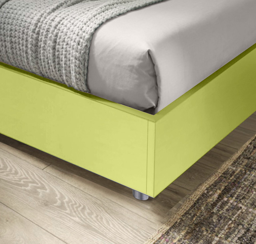 Letto sommier 140x200 Moretti Compact, finitura Verde cedro