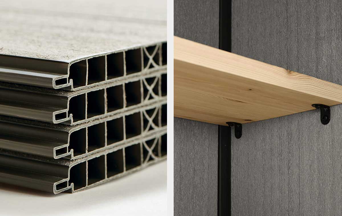 Baule da esterno Quercia, porta attrezzi per giardino, capacità 1000L