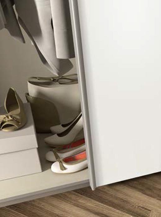 Armadio scorrevole inserto Marmo bianco, Grigio seta e Argilla Zenzero Shop