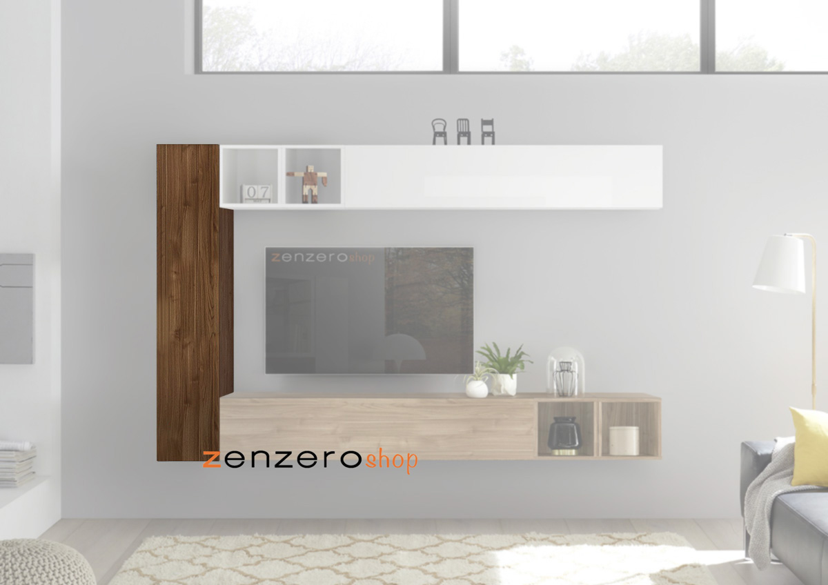 Pensile verticale di design, Noce Dark