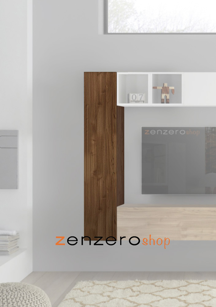 Pensile verticale di design, Noce Dark