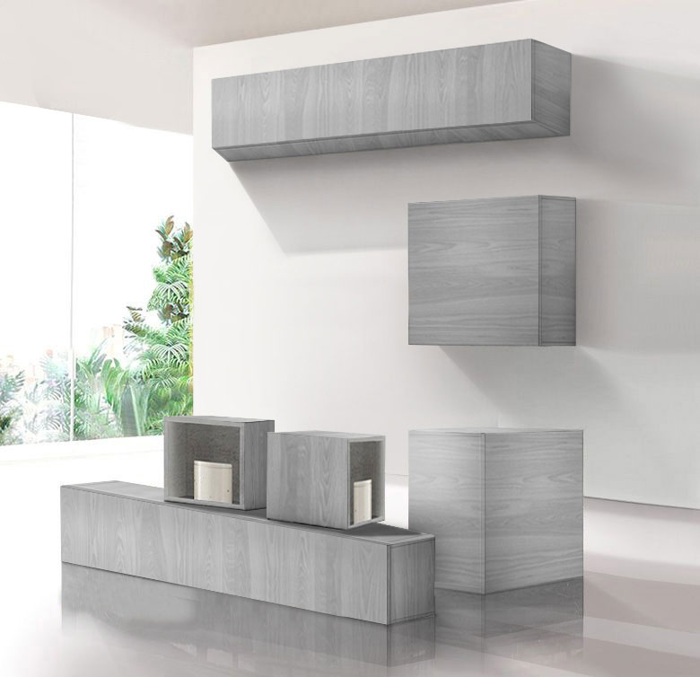 pensili grigio per soggiorno