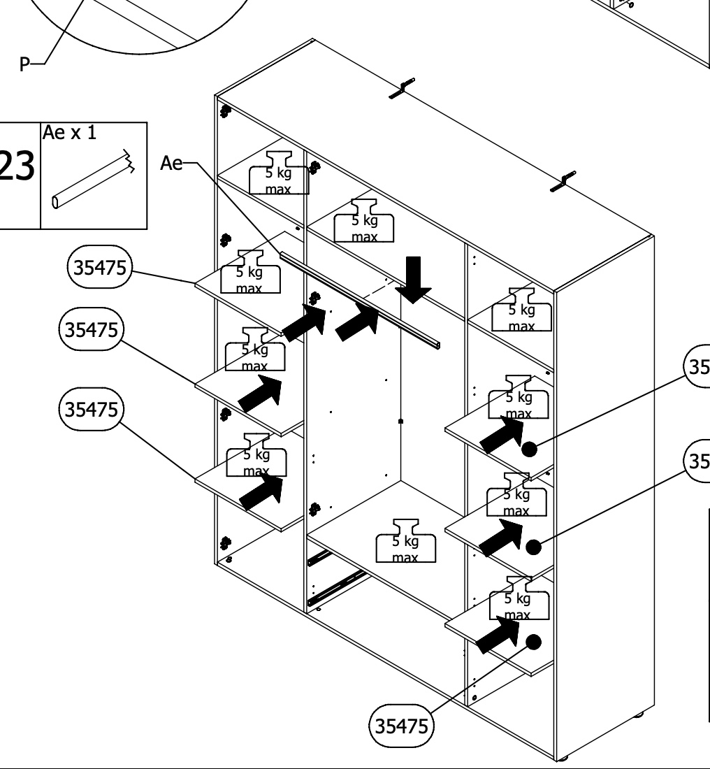 nuovo Offerte Black friday, Armadio 4 ante di design con specchi