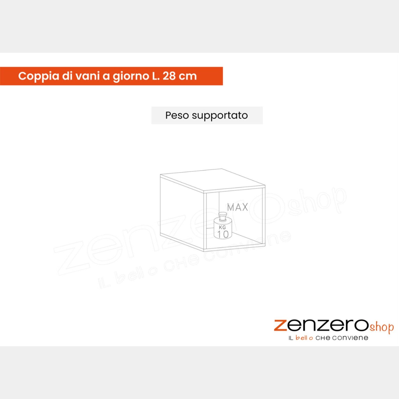 Parete attrezzata con cubi ante vetro, L.279 H.150, Mercure e Cashmere