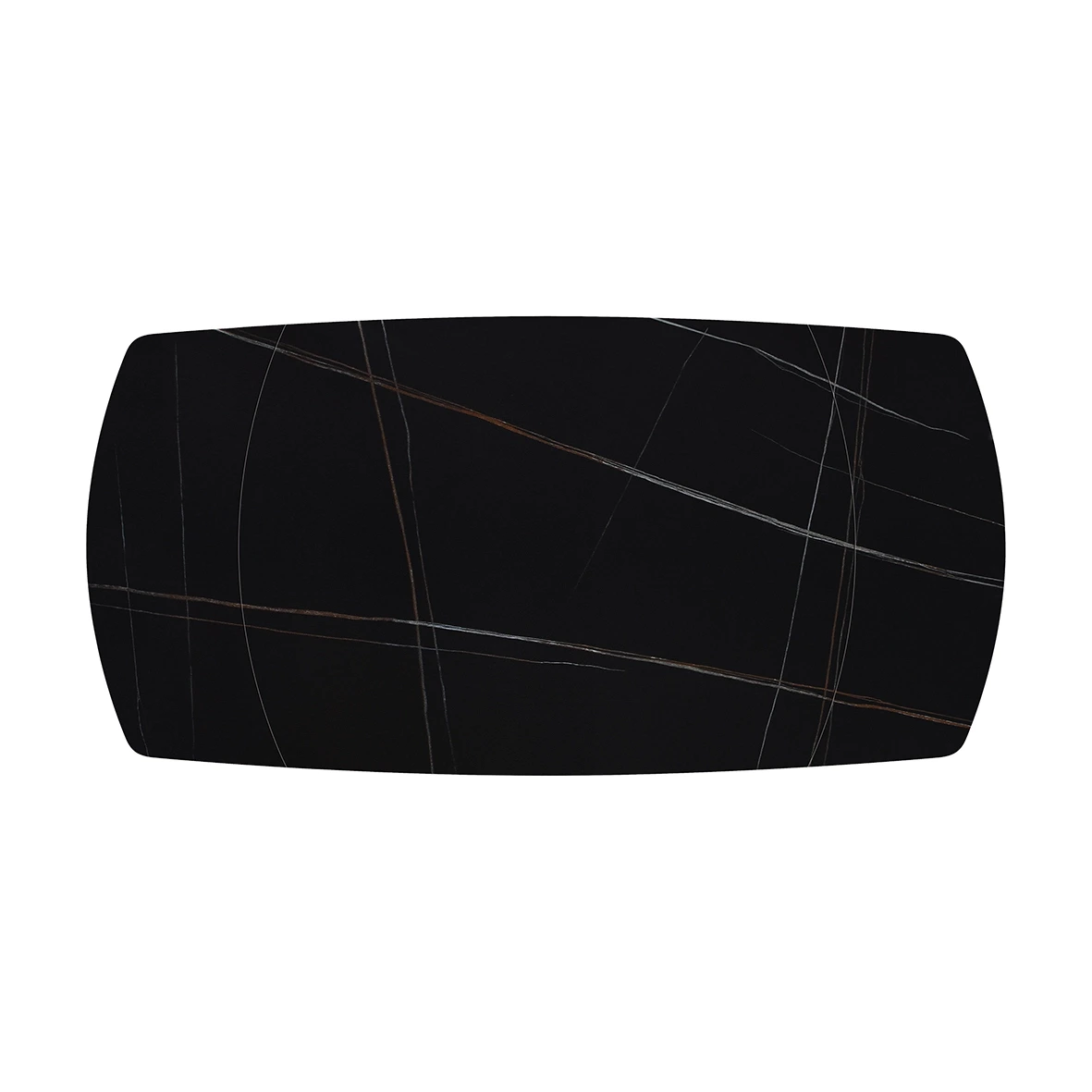 Tavolo con 2 allunghe da 30 cm, finitura Marmo Nero 