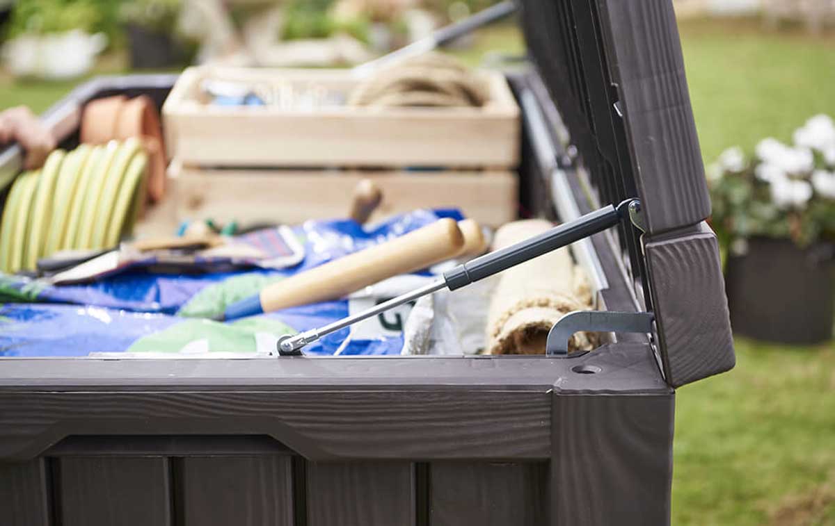 Baule porta oggetti da esterno, Tiglio marrone